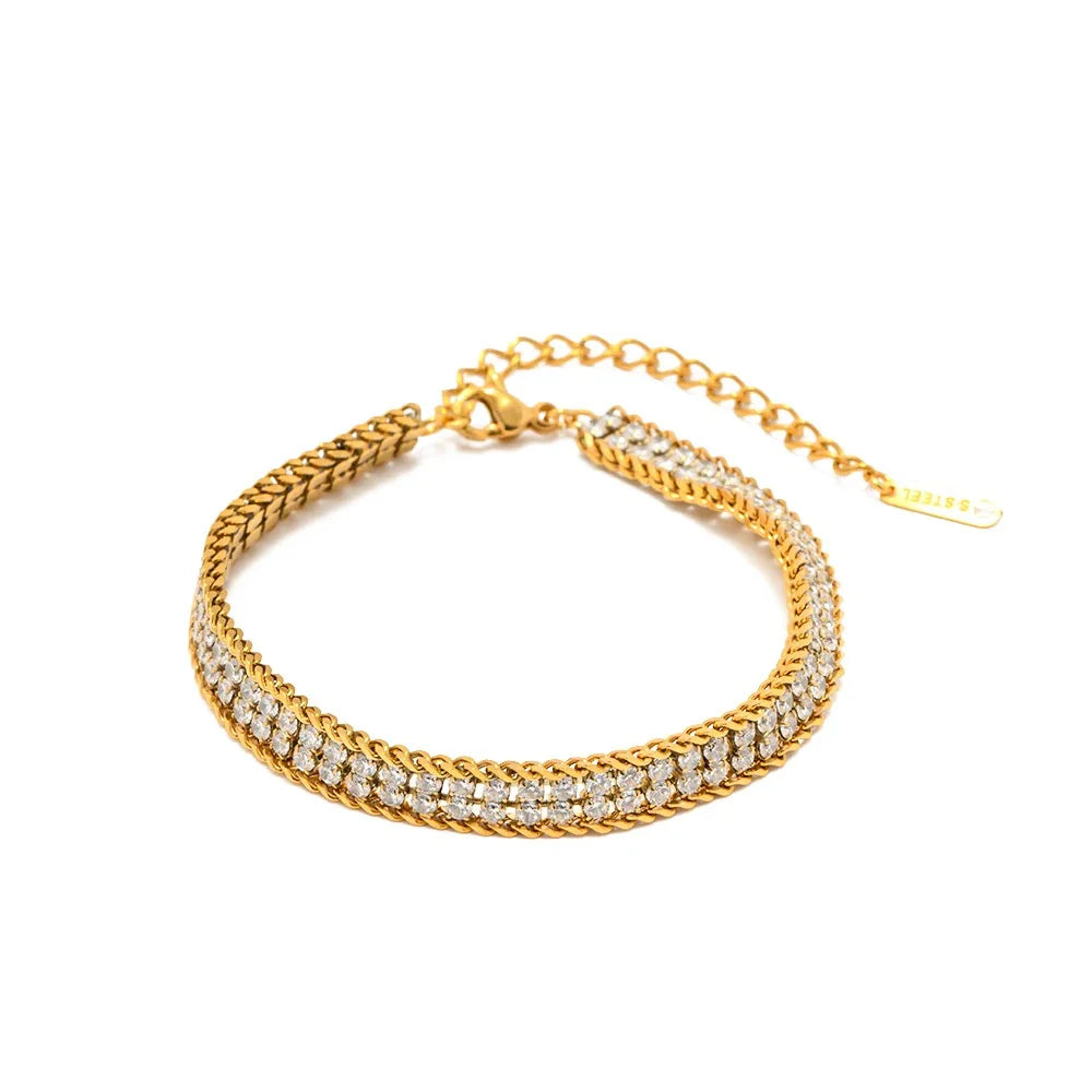 Zircon Linked Bracelet