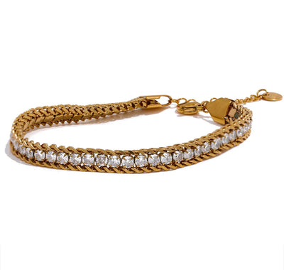 Zircon Linked Bracelet