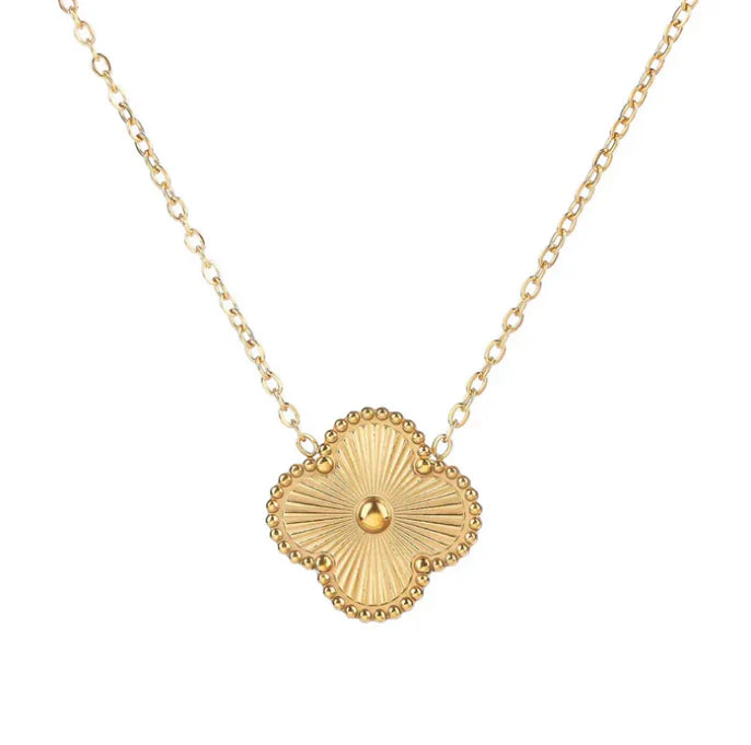 Gold Vintage Clover Necklace