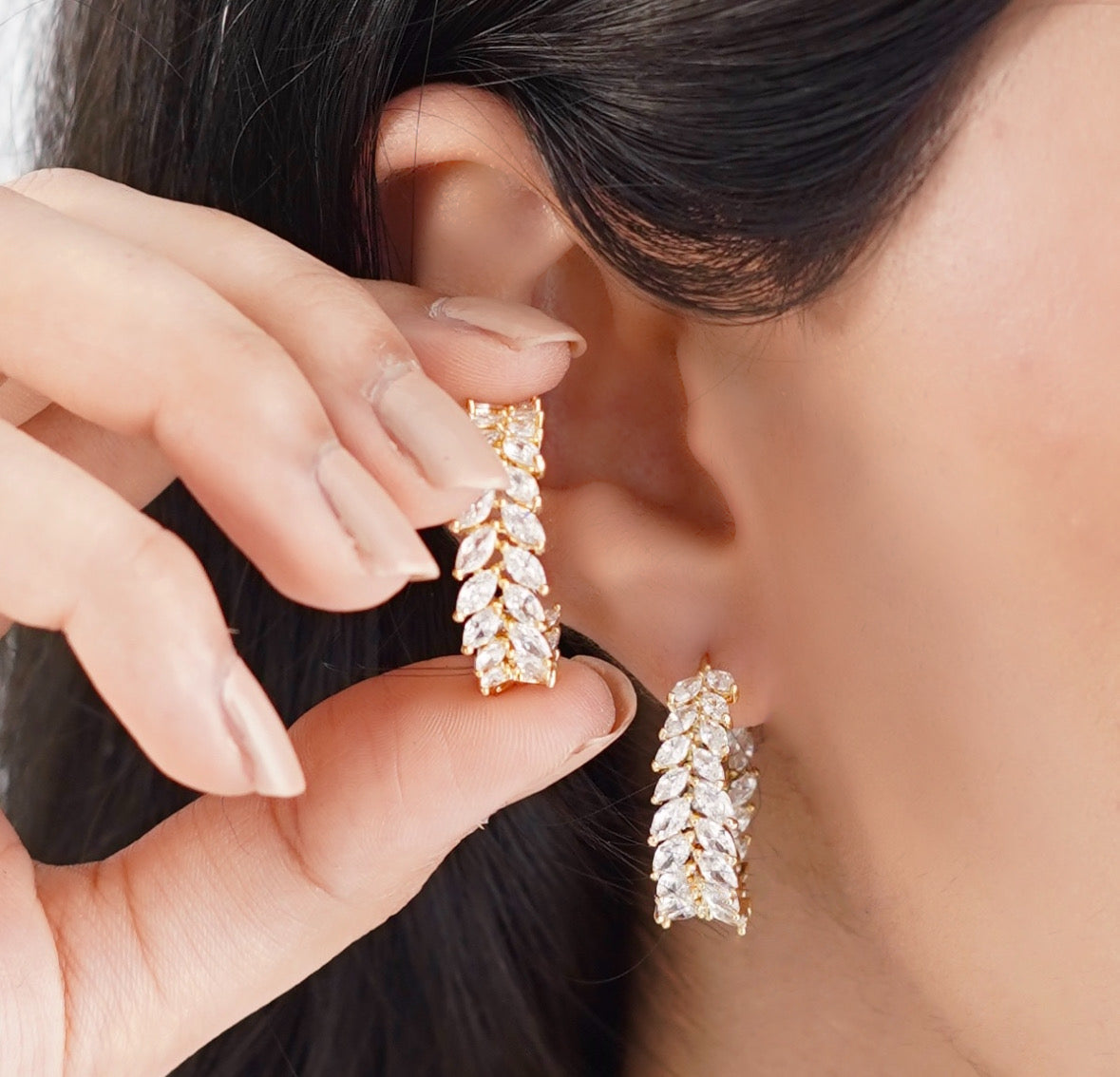 Zirconium Round earrings