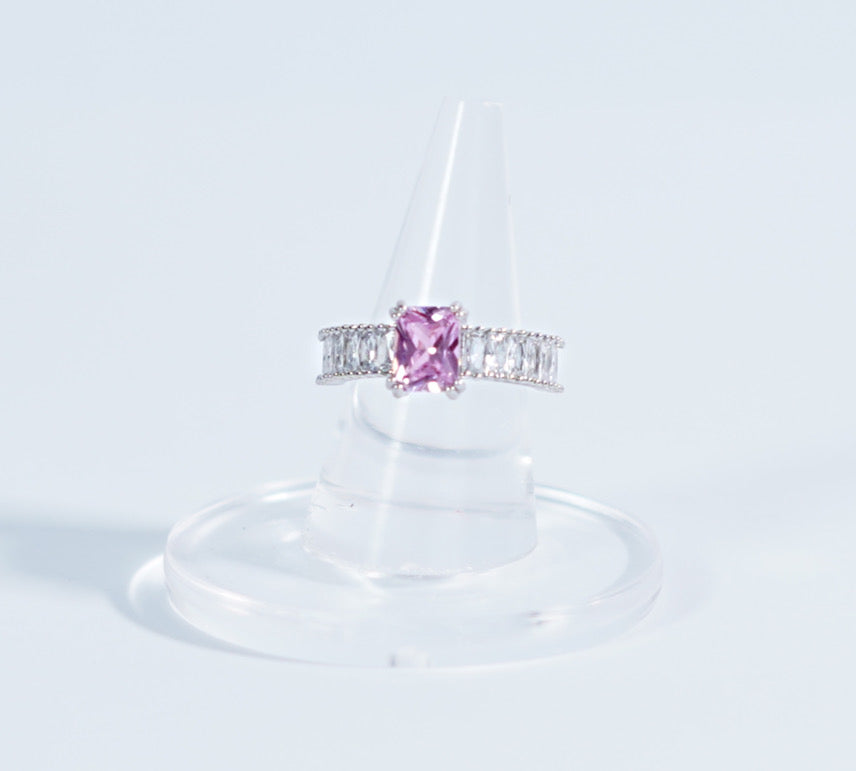 Pink Cubic Ring