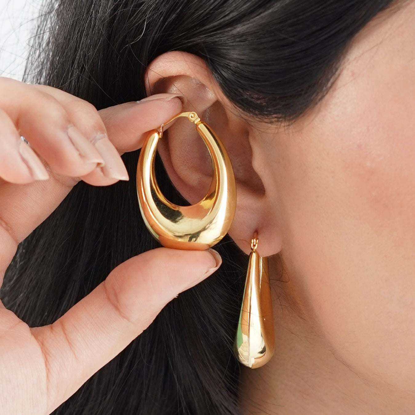 Thick Oval Hoops