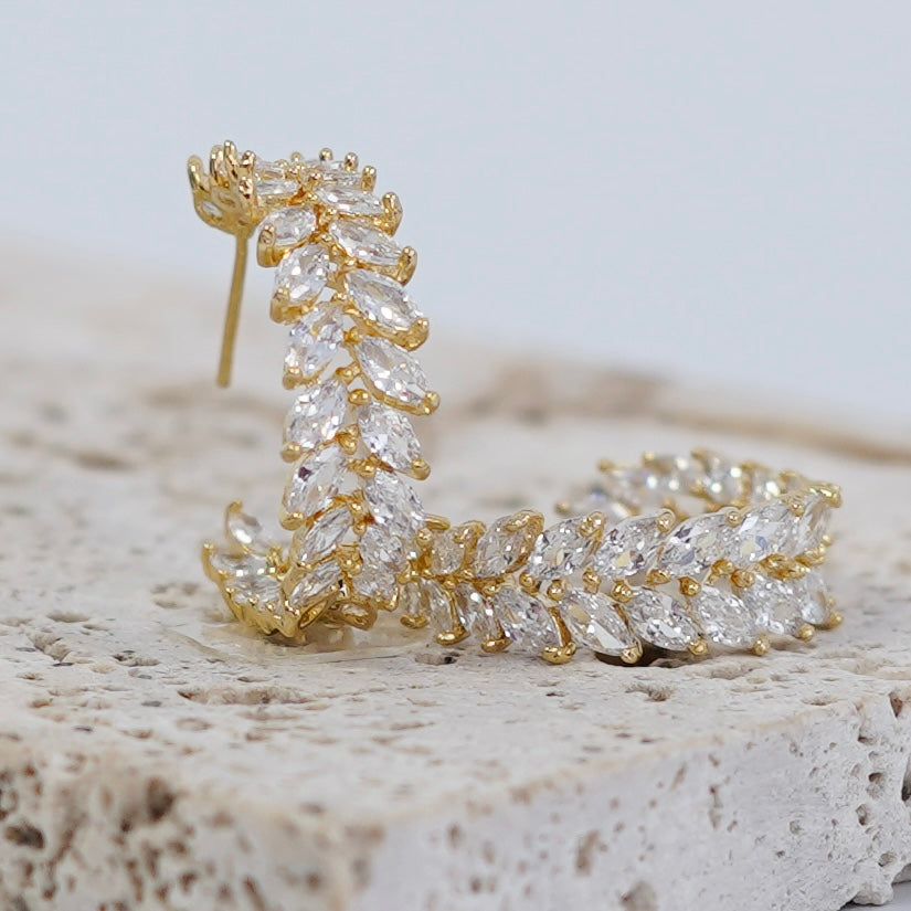 Zirconium Round earrings