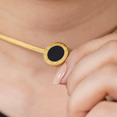 Gold Dial Snake Necklace