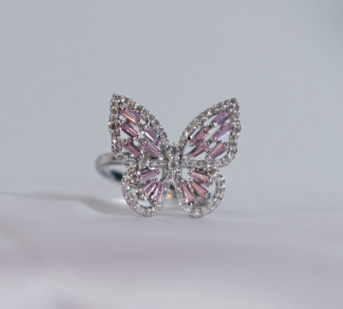 Butterfly Zirconia Ring