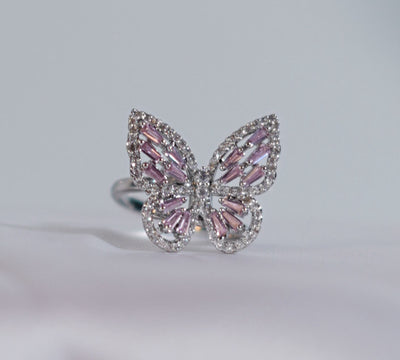 Butterfly Zirconia Ring