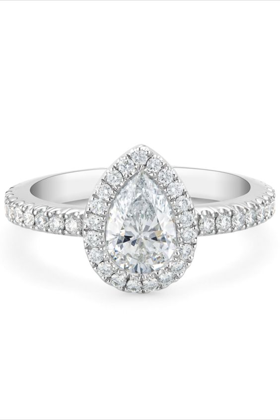 Tear Drop Silver Ring